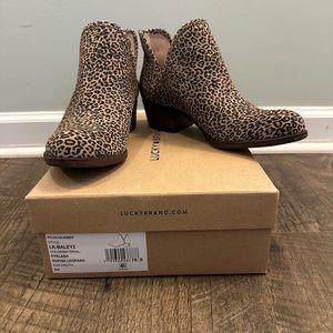 Lucky Brand Leopard Booties - Size 9